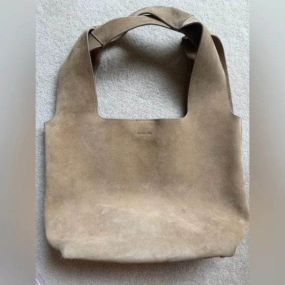 Veronica Beard suede sling bag in latte - Picture 5 of 9